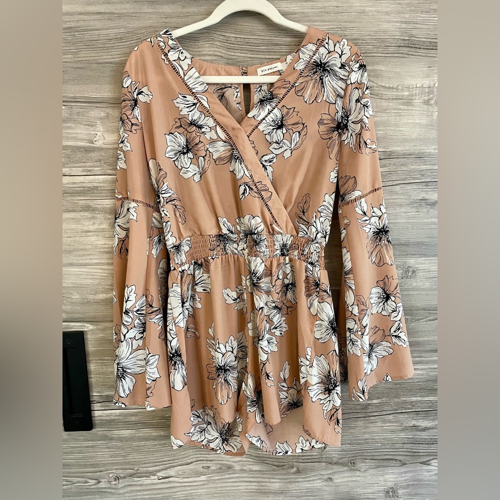 Long Sleeve Floral Romper